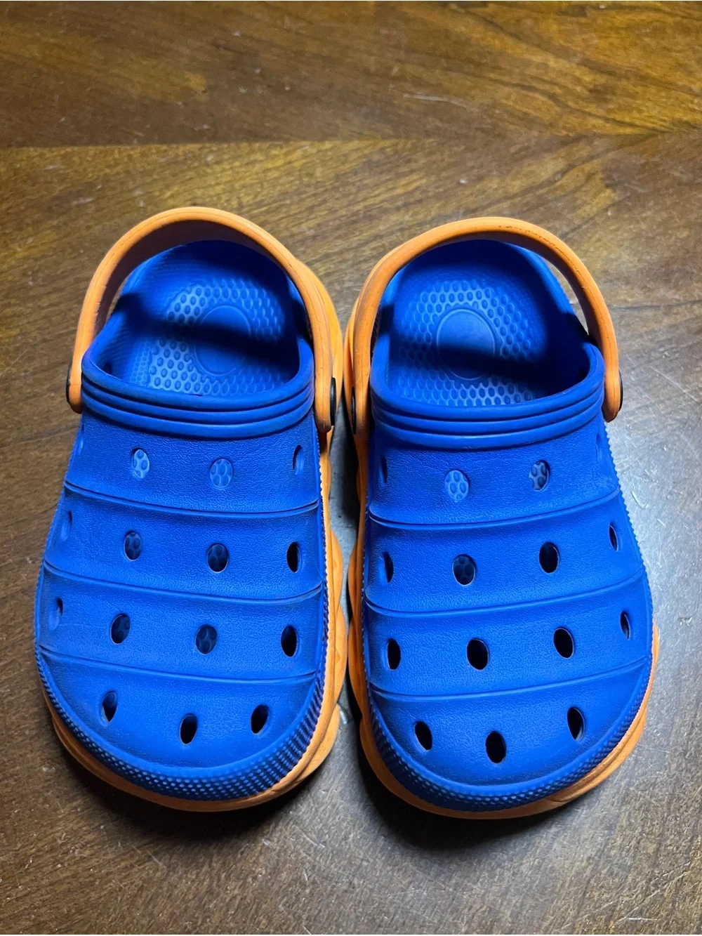 Kids Blue & Orange Clog/Slide Sandals